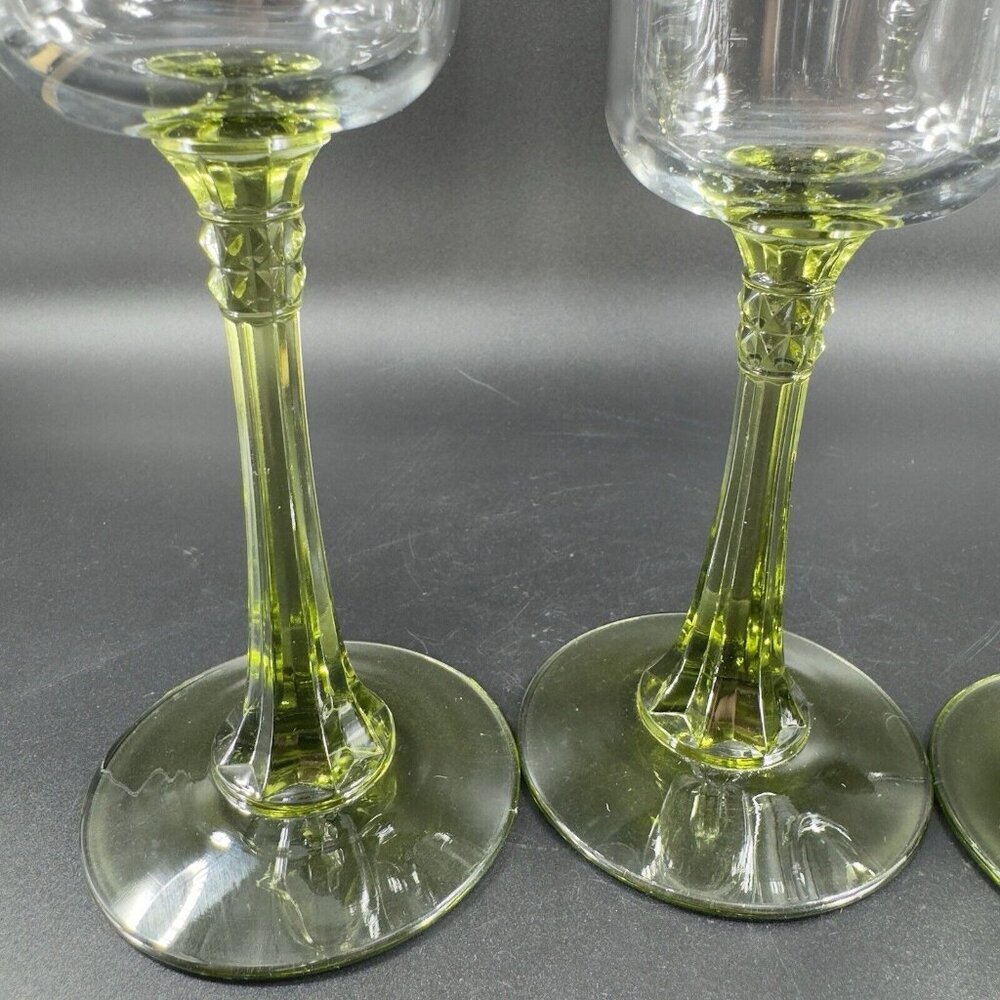 Partylite Glass Votive Candle Holder Set 3 Glass Clear Top And Green Bottom VTG - Picture 11 of 14